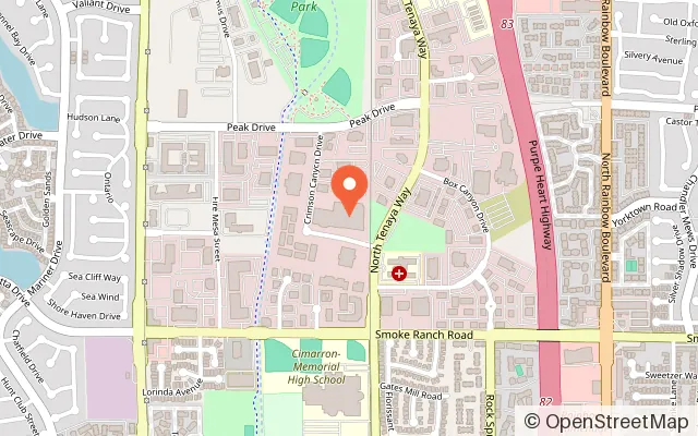Map showing Gravady trampoline park in Las Vegas, NV