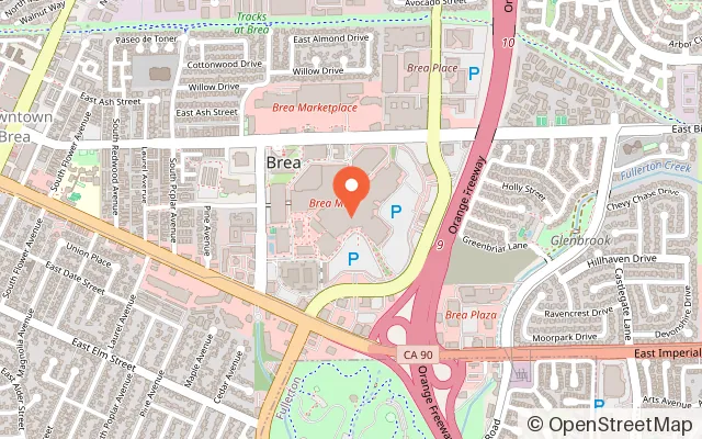 Map showing Chuck's Arcade in Brea, CA