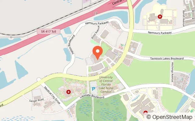 Map showing ROX Climbing Gym at LNPC in Orlando, FL