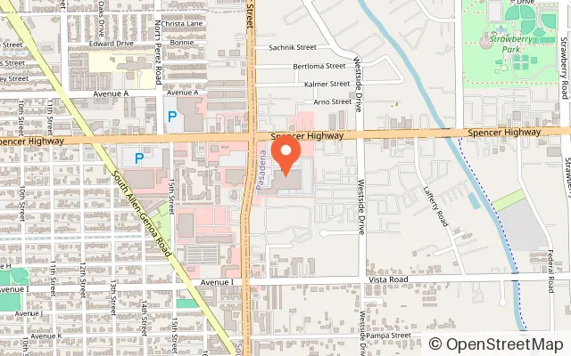 Map showing Jumping World in Pasadena, TX