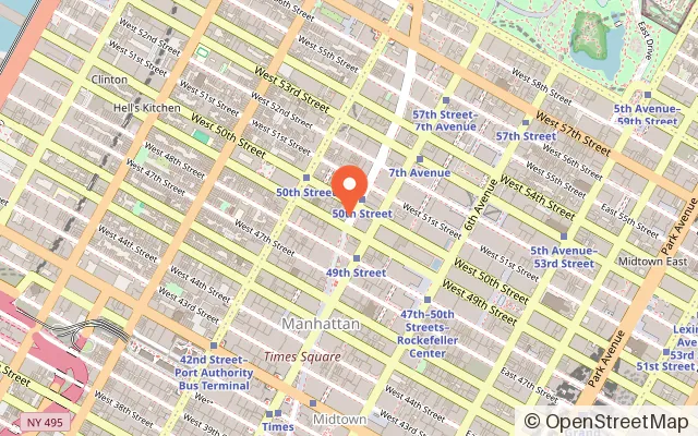 Map showing Great Big Game Show New York City in New York, NY