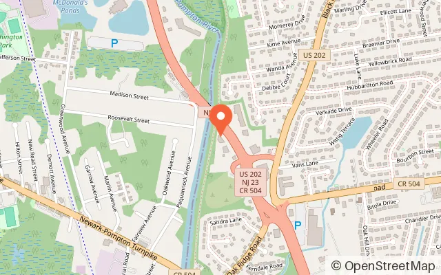 Map showing The Little Sandbox in Wayne, NJ