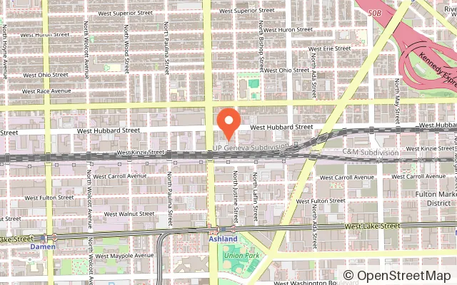 Map showing Altitude Chicago Trampoline Park in Chicago, IL