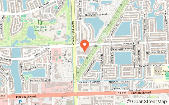 Map showing Little Kids Playzone in Pembroke Pines, FL