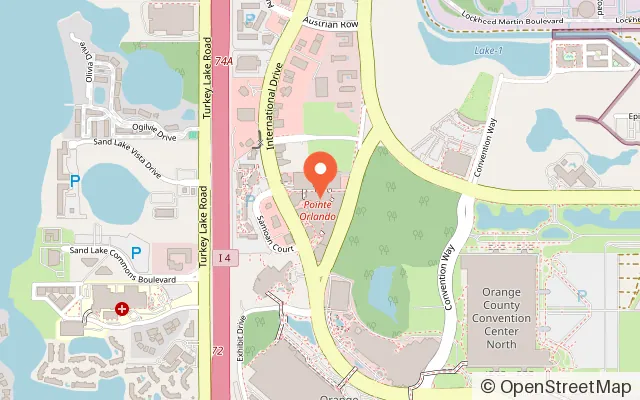Map showing Sandbox VR in Orlando, FL