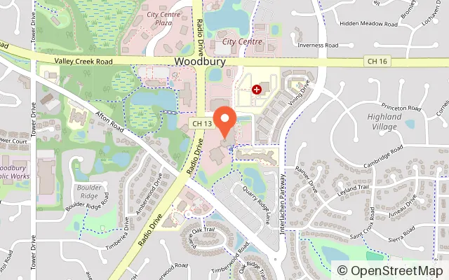 Map showing Lookout Ridge Indoor Playground in Woodbury, MN