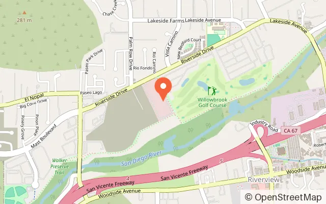 Map showing FUNbelievable in Lakeside, CA