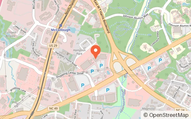 Map showing Big Air Trampoline Park - University City Blvd in Charlotte, NC