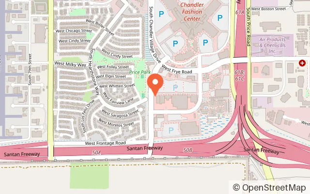 Map showing Kids Empire Chandler in Chandler, AZ