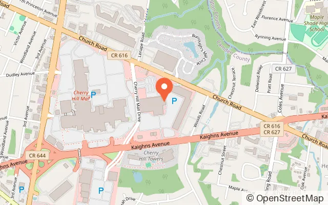 Map showing Chuck E. Cheese in Cherry Hill Township, NJ
