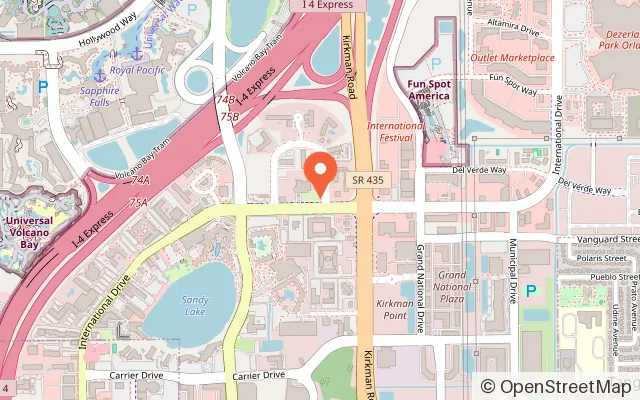 Map showing Congo River Golf in Orlando, FL