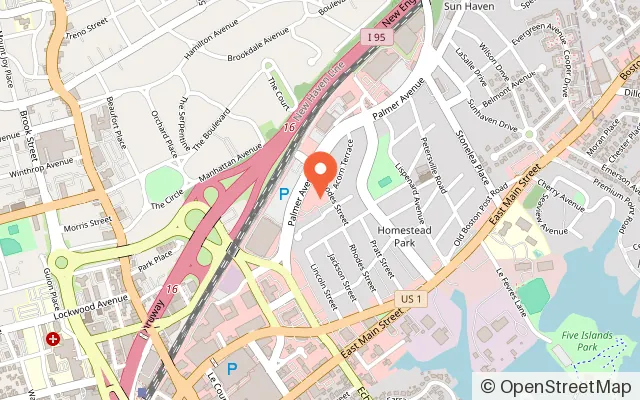 Map showing The Rock Club in New Rochelle, NY