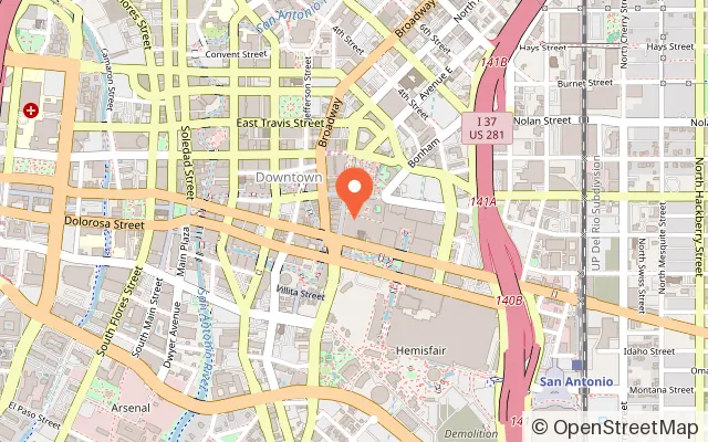 Map showing LiggettVille Adventure Center - San Antonio in San Antonio, TX