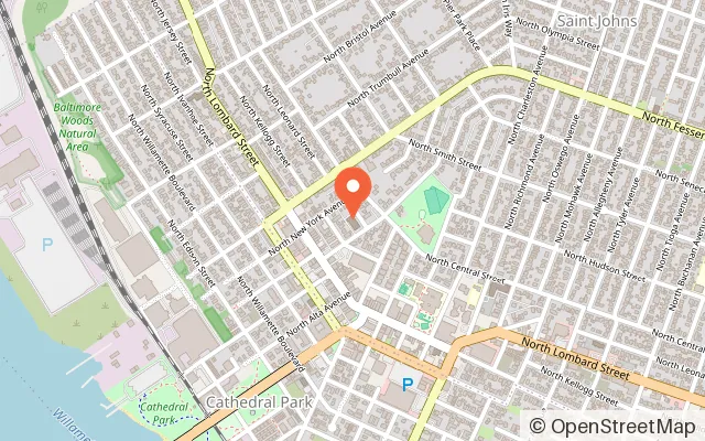 Map showing St Johns Swapnplay in Portland, OR