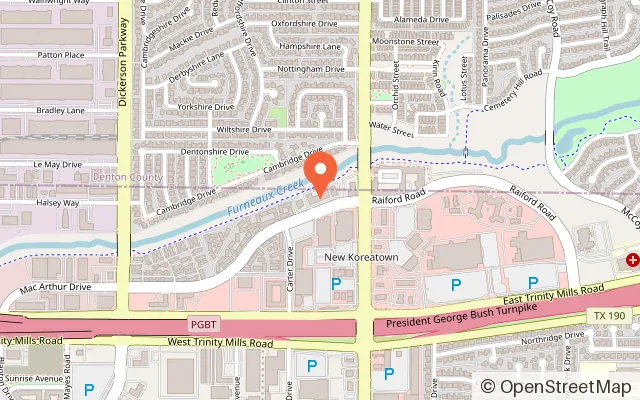 Map showing Claw Mania Kingdom in Carrollton, TX