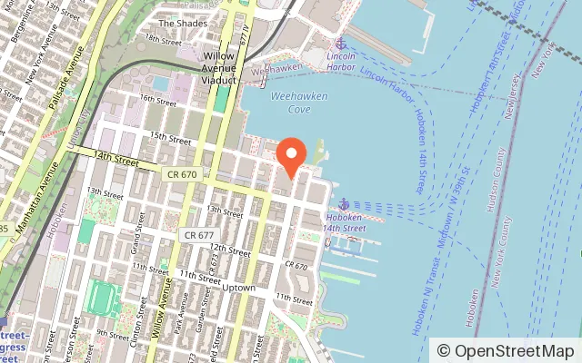 Map showing the little play co. in Hoboken, NJ