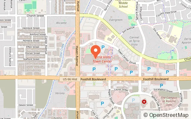 Map showing House of Play in Rancho Cucamonga, CA