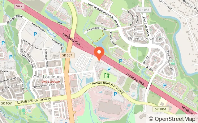 Map showing iFLY Indoor Skydiving - Loudoun in Ashburn, VA