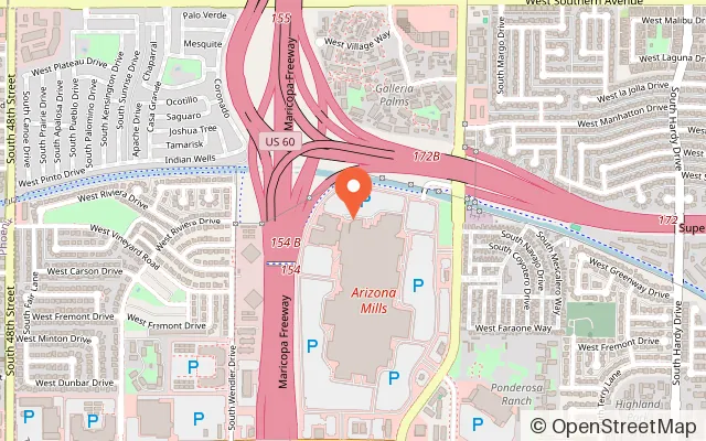 Map showing Tilt Studio in Tempe, AZ