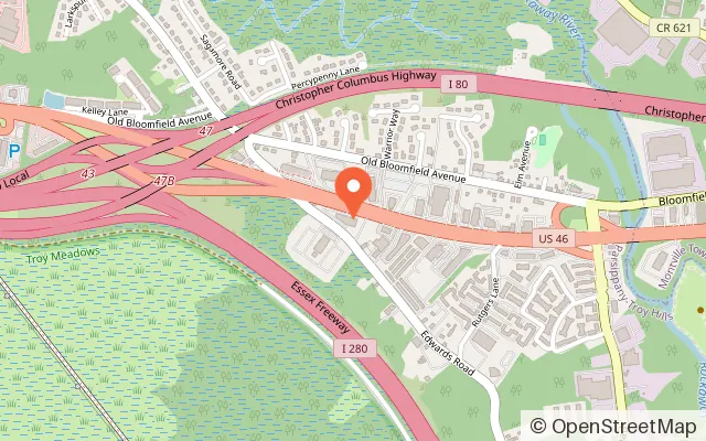 Map showing Escaping Reality VR in Parsippany, NJ
