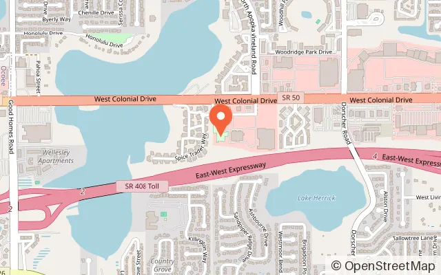 Map showing Sky Zone Trampoline Park in Orlando, FL