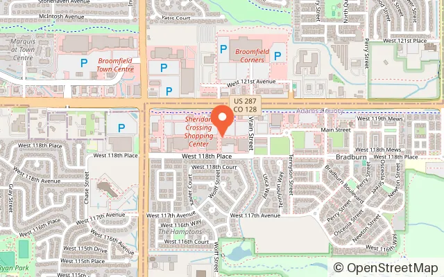 Map showing The 1up Arcade Bar - Westminster in Westminster, CO