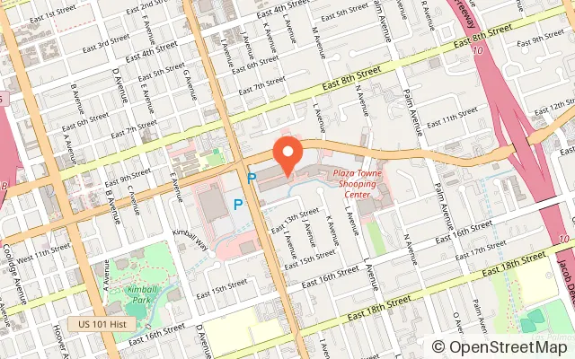 Map showing Chuck E. Cheese in National City, CA
