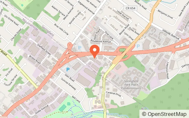 Map showing Lively Laser Tag in Springfield, NJ