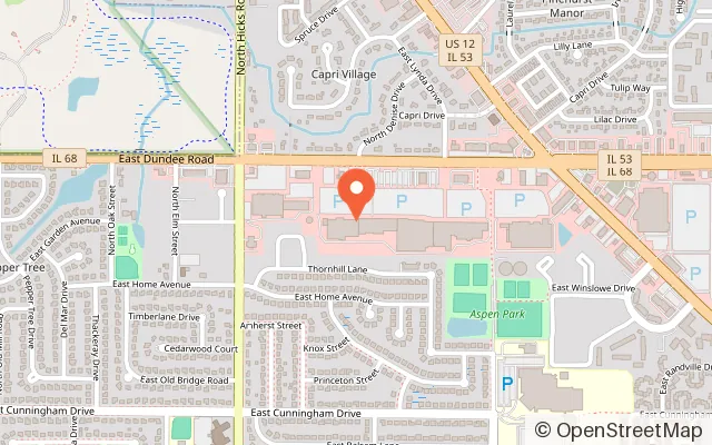 Map showing Kids Empire Palatine in Palatine, IL