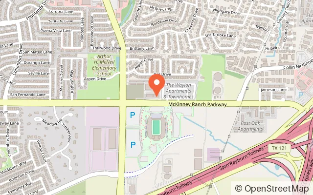 Map showing PeeknPlay McKinney in McKinney, TX