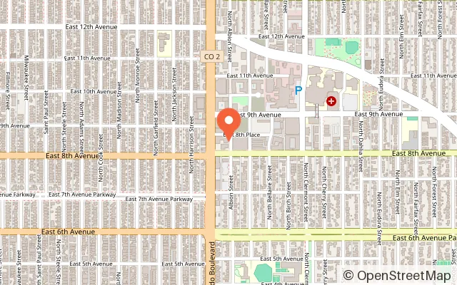 Map showing Immersive Gamebox - 9+CO Denver in Denver, CO