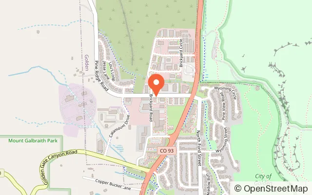 Map showing The Spot Bouldering Gym in Golden, CO