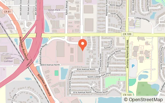 Map showing Ninjas United in Brooklyn Park, MN