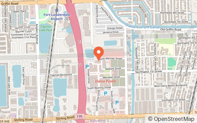 Map showing Puttshack - Dania Beach in Dania Beach, FL