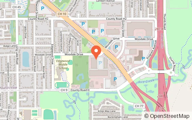 Map showing Zero Gravity Adventure Park in Mounds View, MN