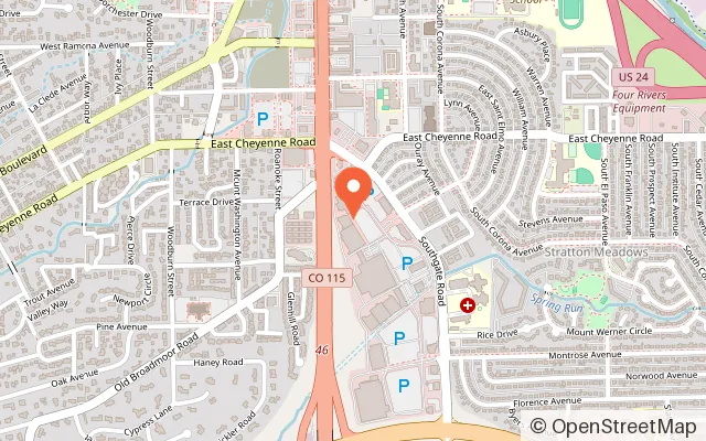 Map showing Kids Empire Colorado Springs in Colorado Springs, CO