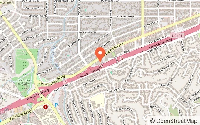 Map showing Lucky Strike Woodland Hills in Woodland Hills, CA