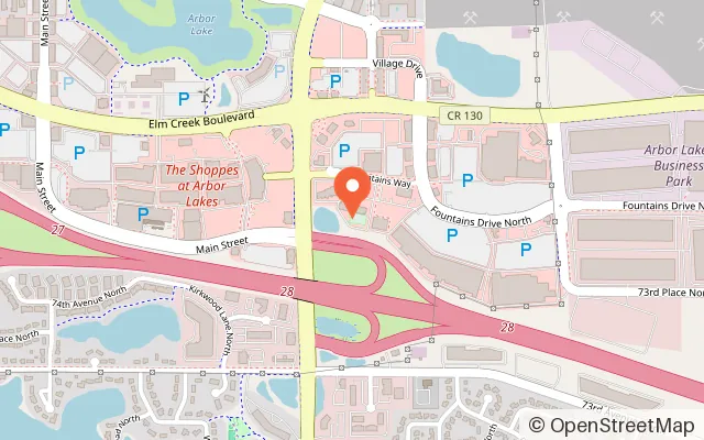 Map showing Venetian Waterpark in Maple Grove, MN