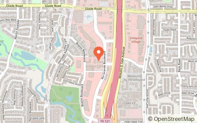 Map showing Kids Empire Euless in Euless, TX