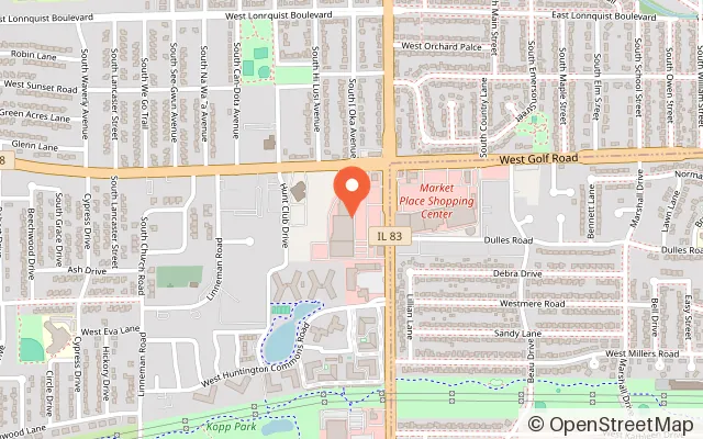 Map showing Ball Factory Mount Prospect in Mt Prospect, IL