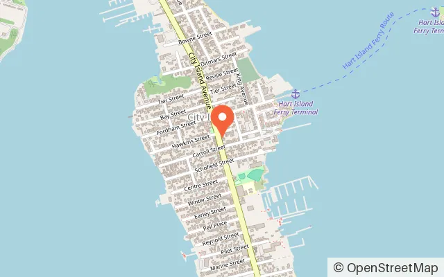 Map showing The Cozy Cove in Bronx, NY