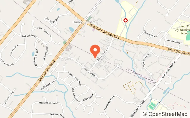 Map showing Chatter Splatter Playgroup in Norristown, PA
