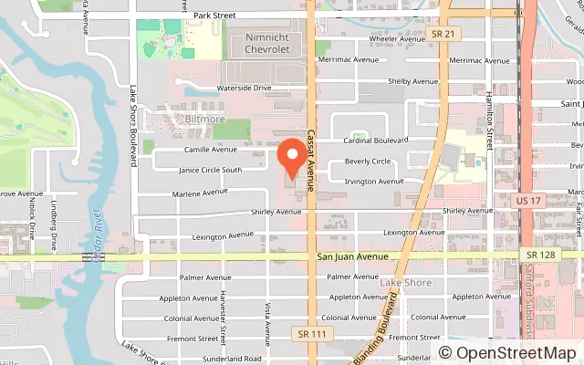 Map showing Batt Family Fun Center in Jacksonville, FL