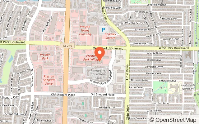 Map showing Slick City Action Park in Plano, TX