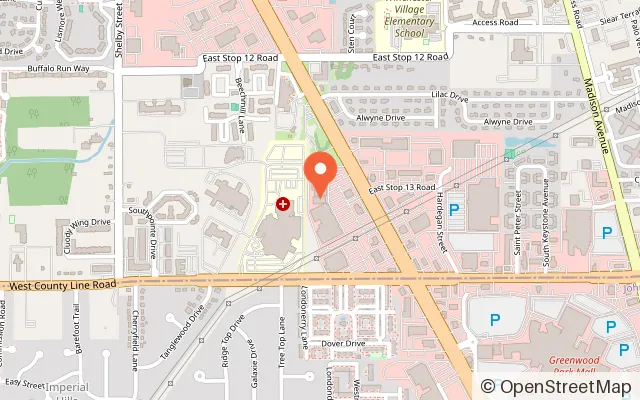 Map showing Chuck E. Cheese in Indianapolis, IN