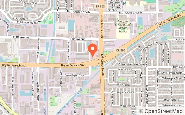 Map showing Neon Dreams Arcade in Largo, FL