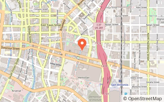Map showing Holey Moley Golf Club San Antonio in San Antonio, TX