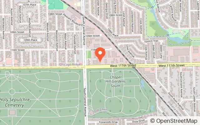 Map showing Combat Chicago - Tactical Laser Tag + Escape Rooms in Oak Lawn, IL