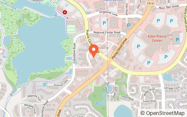 Map showing Lava Island in Eden Prairie, MN