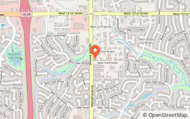 Map showing Tiny Tots Indoor Play Cafe in Overland Park, KS